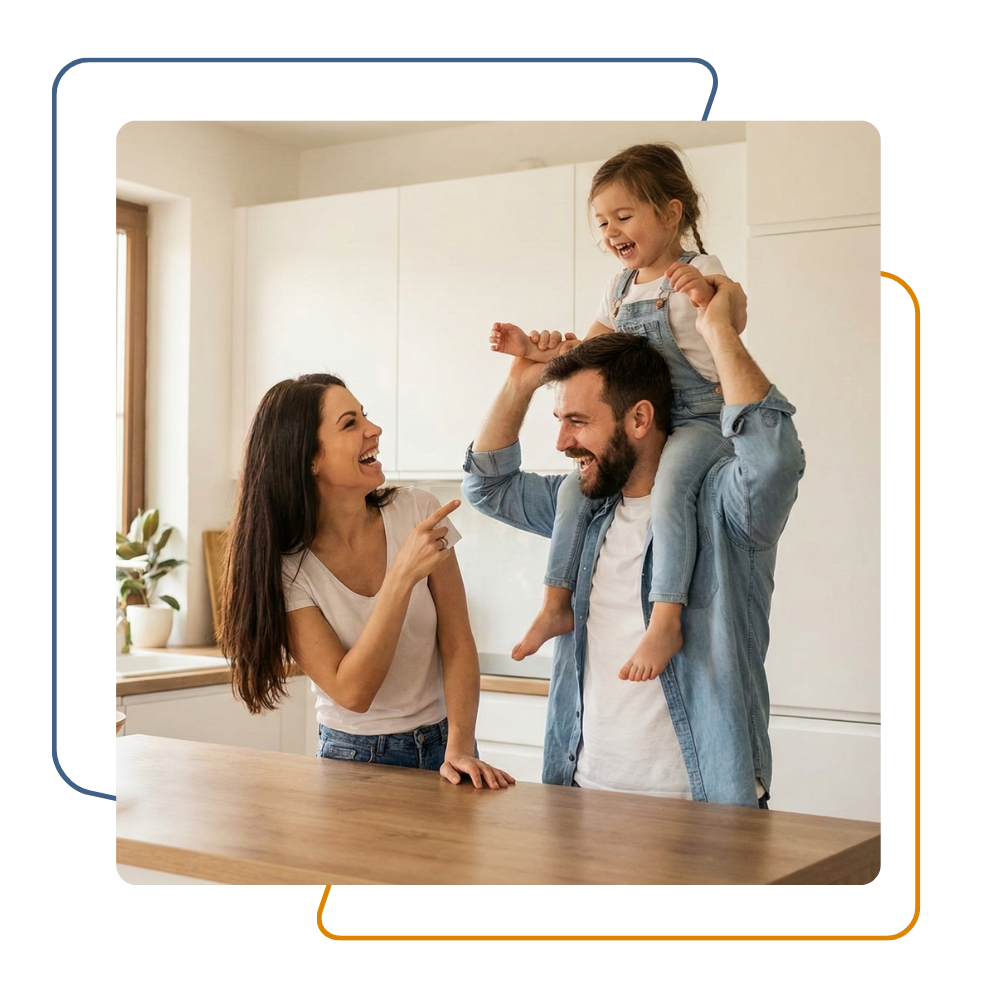 Family reviewing options for a home purchase loan